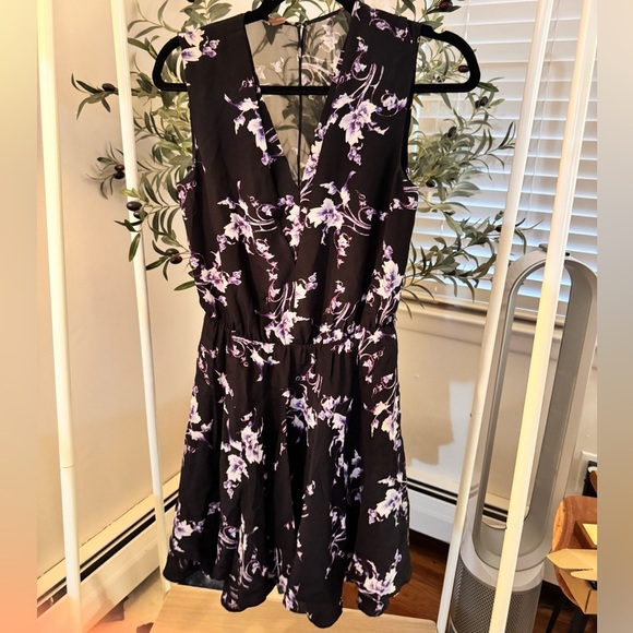 Rebecca Taylor 100% Silk Floral Black Dress - Picture 4 of 11